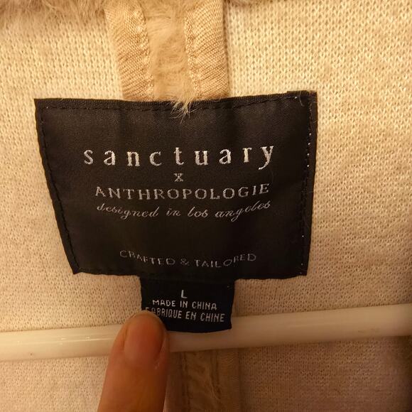 Anthropologie Sanctuary Elena Faux Fur Plush Shawl Coat - Picture 5 of 6